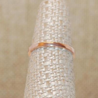 Size 6¼ Delicate Single Stone Ring & Rose Gold "V" and Gold Rose Band (1.3g)