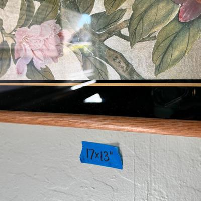 huaniaohua Chinese framedBird and Flower Foil art