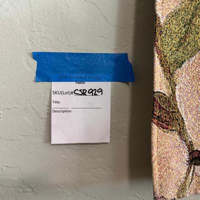 Garden Flowers Wall Tapestry with rod and Butterfly needlepoint