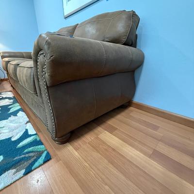 brown Suede Sofa Rug not included