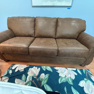 brown Suede Sofa Rug not included