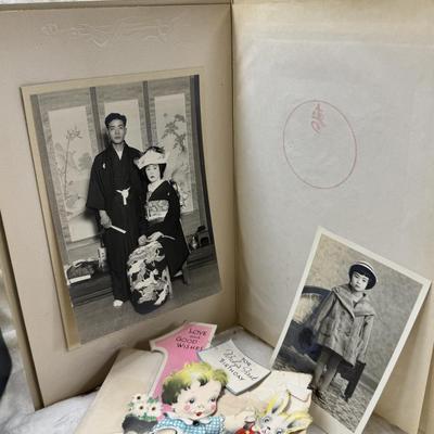 Sale Photo Thumbnail #10: Love story letters stamps, antique photographs, vintage hard back books, post cards.