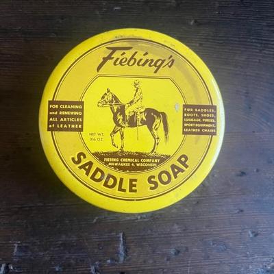Sale Photo Thumbnail #66: Vintage Saddle Soap Can