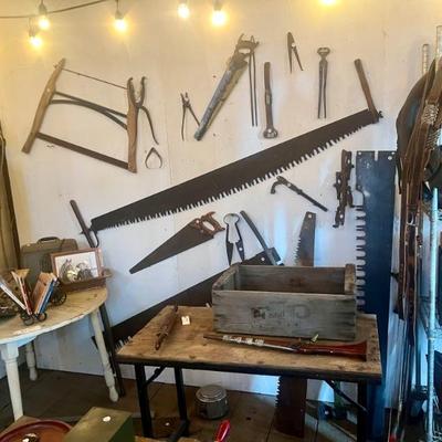 Sale Photo Thumbnail #8: Antique Timber Saws and Tools