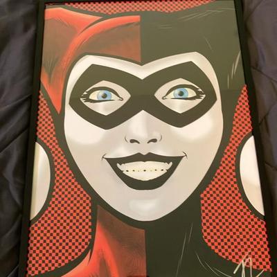 Terry Huddleston Signed and Framed Print - Harley Quinn Icon