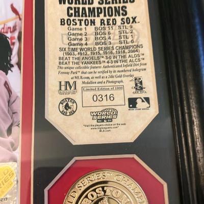 2004 Boston Red Sox World Series Champions Framed Limited Edition Photomint #316/1000