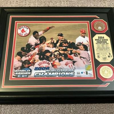 2004 Boston Red Sox World Series Champions Framed Limited Edition Photomint #316/1000