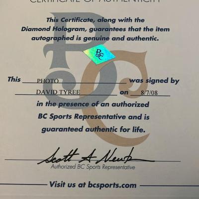 David Tyree Signed Super Bowl XLII Helmet Catch Framed Photo - Giants vs Patriots 17-14 - NFL