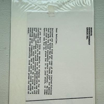 Rare 1990 Platinum Spider Man Comic - Like New Condition