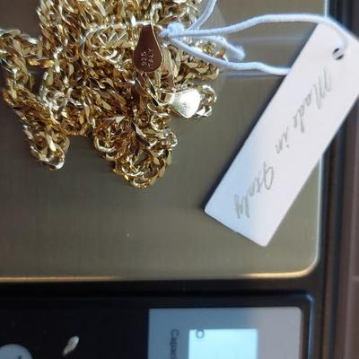 Zales 14kt Gold over 925 sterling silver curb chain