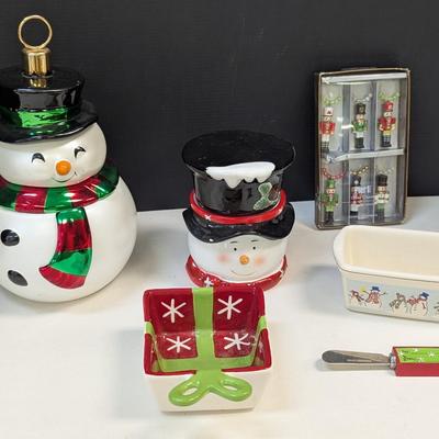 Holiday Snowmen Canisters & Pier 1 Soldier Ornaments