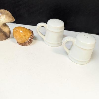 Assortment Of Salt & Pepper Shakers - Gold Shakers By Imperial Glass