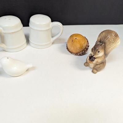 Assortment Of Salt & Pepper Shakers - Gold Shakers By Imperial Glass