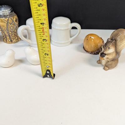 Assortment Of Salt & Pepper Shakers - Gold Shakers By Imperial Glass