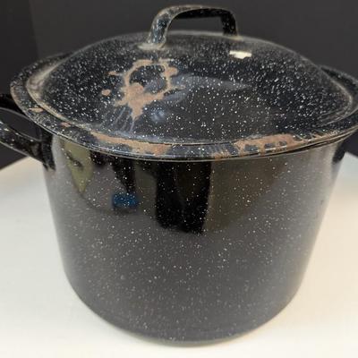 Enamel Canning Pot With Lid