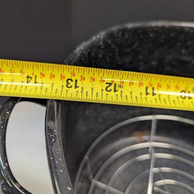 Enamel Canning Pot With Lid