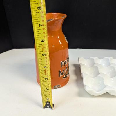 Farmers Market Pitcher & Egg Holder