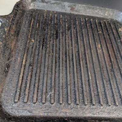 Lodge 12" Cast Iron Square Griddle Pan Skillet
