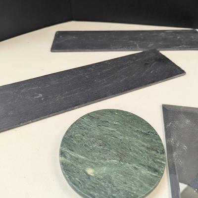 Various Pieces Of Slate Displays