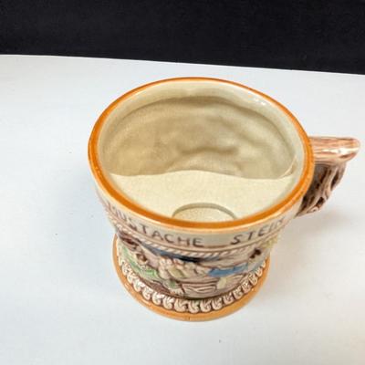 Vintage Mustache Stein Cup Made In Japan