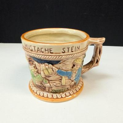 Vintage Mustache Stein Cup Made In Japan