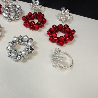 Jingle Bells & Snow Flake Napkin Rings