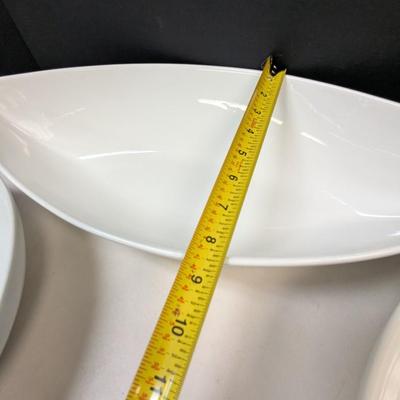 Great White Pottery Barn Serving Dishes
