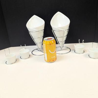 Gibson Table Compliments French Fry Appetizer Ceramic Serves