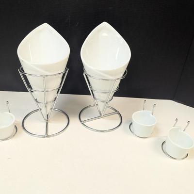 Gibson Table Compliments French Fry Appetizer Ceramic Serves