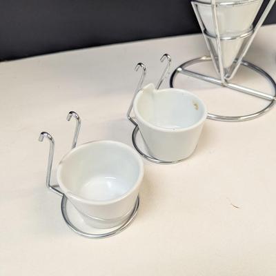 Gibson Table Compliments French Fry Appetizer Ceramic Serves