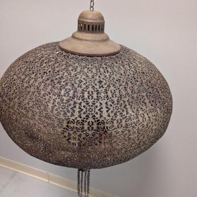 Brass Hanging Candle Lantern