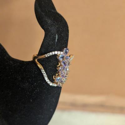 D'Joy 925 sterling silver ring with floral design size 9