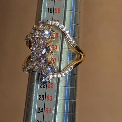 D'Joy 925 sterling silver ring with floral design size 9