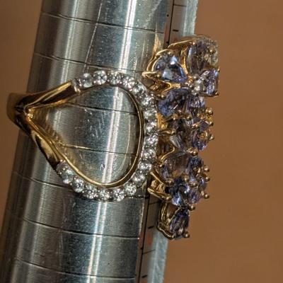 D'Joy 925 sterling silver ring with floral design size 9