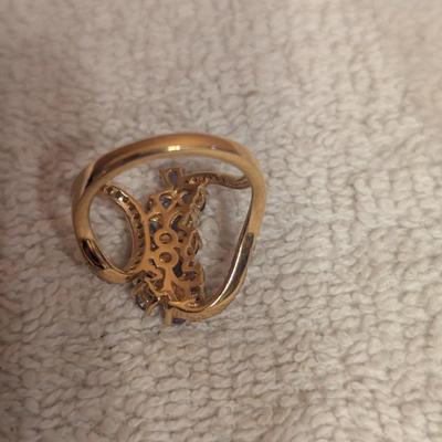 D'Joy 925 sterling silver ring with floral design size 9