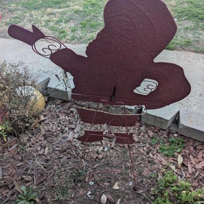 Santa Claus metal yard décor