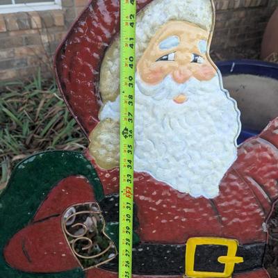 Santa Claus metal yard décor