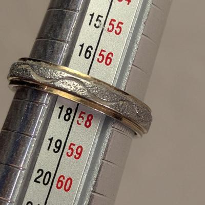 silver tone ring size 8