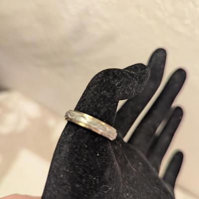 silver tone ring size 8