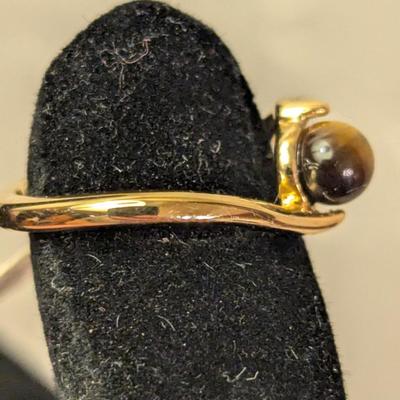 Sarah Coventry heavy gold 18k electroplate size 5