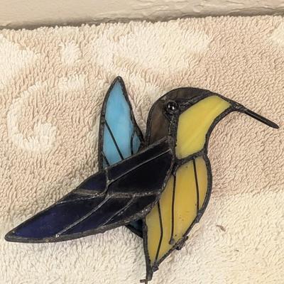 Stained glass hummingbird