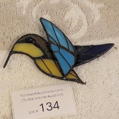 Stained glass hummingbird