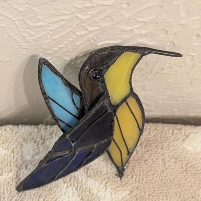 Stained glass hummingbird