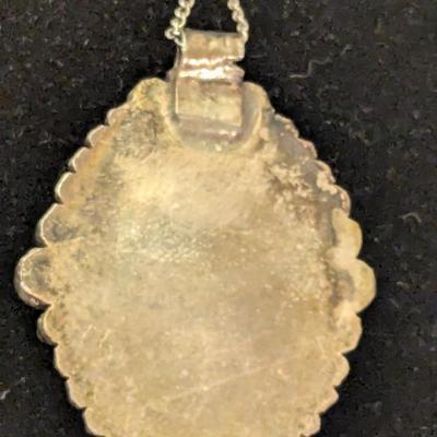 Large Jasper pendant and chain