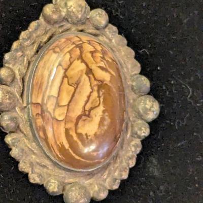 Large Jasper pendant and chain