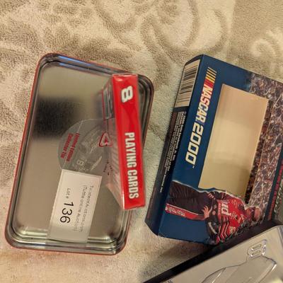 Dale earnhardt playing cards and tin