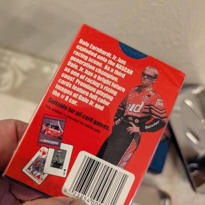 Dale earnhardt playing cards and tin