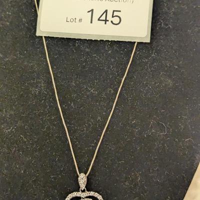 Heart shaped necklace- 1 stone missing