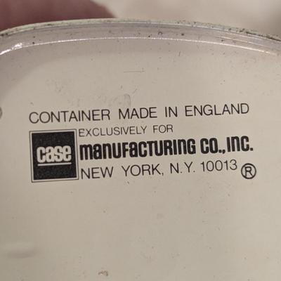 Metal salt and pepper shaker set made in England