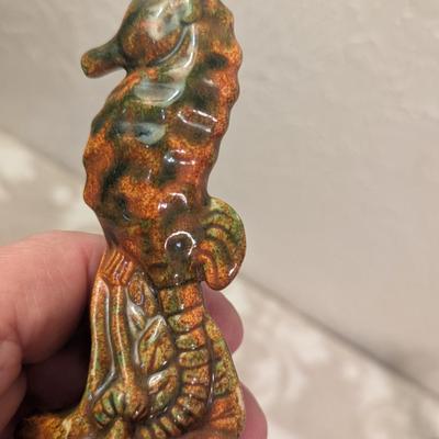 Sea horse ceramic salt and pepper shakers